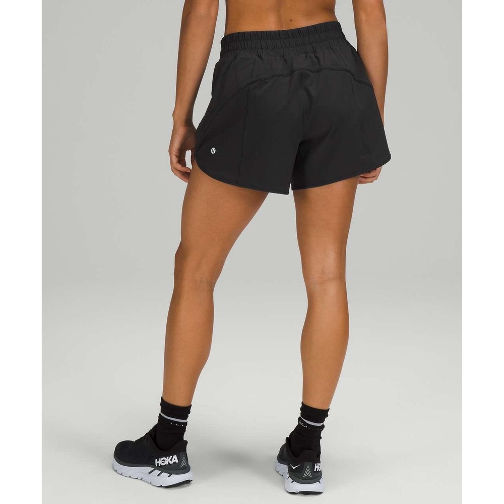Lululemon Track That Mid-Rise Lined Short 5 Women 18 Black LW7BEJS Running